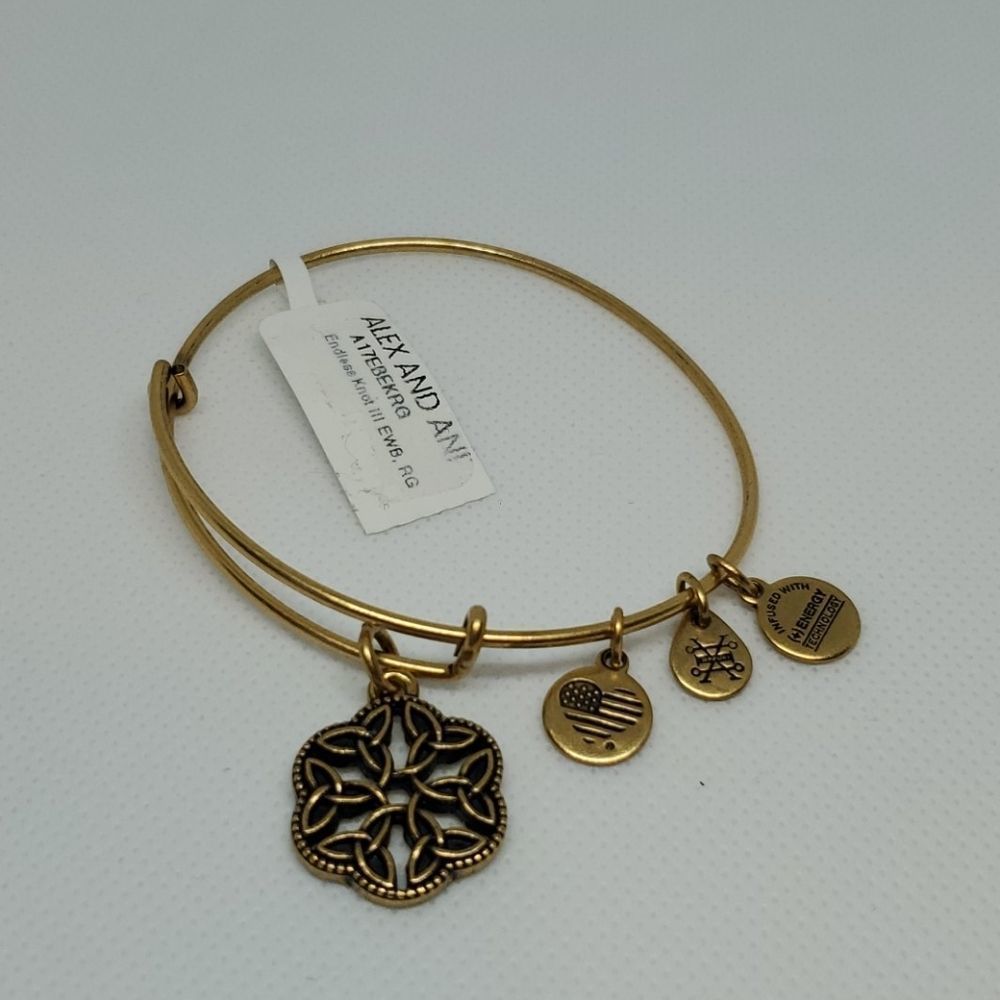 NWT Alex and Ani Endless Knot III Bangle Bracelet